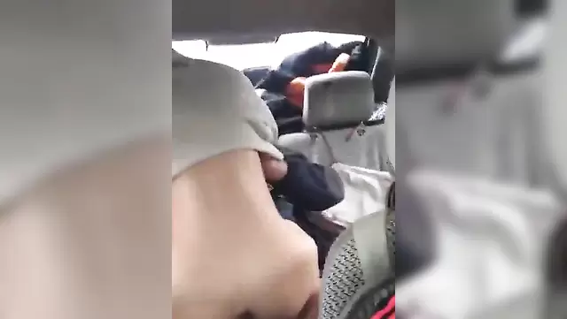 Pretty girl squirts in her car with a Kazakhstani